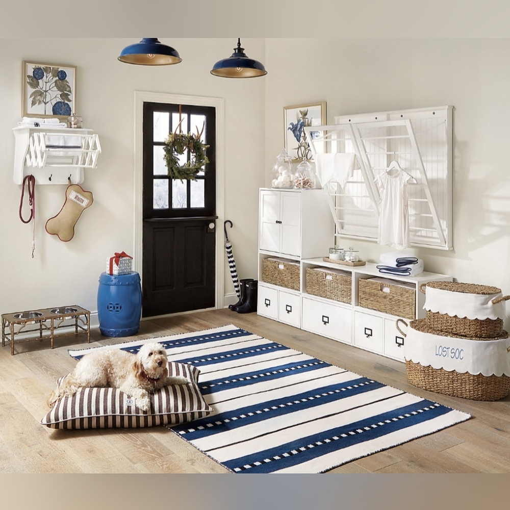 1 Ballard Designs Sorento Performance Rug Blue and White  130